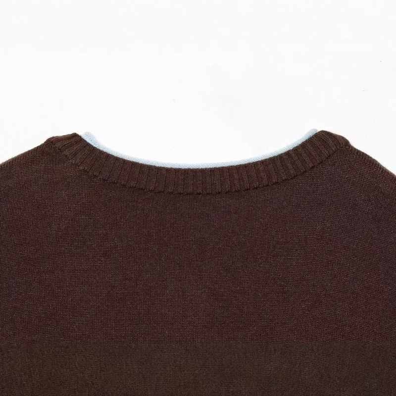 Damen Cardigan mit kontrastfarbener Knopfleiste und zweifarbigen Ärmeln Drune