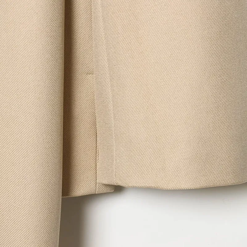 Damen Cape-Mantel mit integriertem Schalkragen und Ein-Knopf-Verschluss Drune