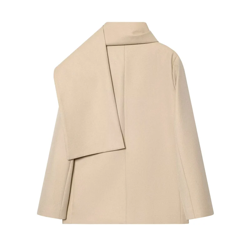 Damen Cape-Mantel mit integriertem Schalkragen und Ein-Knopf-Verschluss Drune