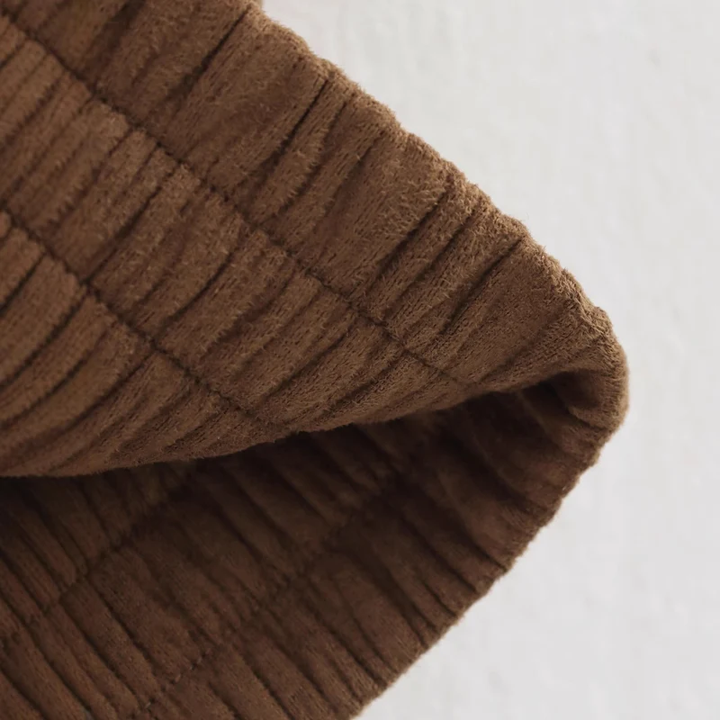 Damen Boxy-Übergangsjacke in Velourslederoptik mit Hemdkragen, aufgesetzten Pattentaschen und elastischem Bund Drune
