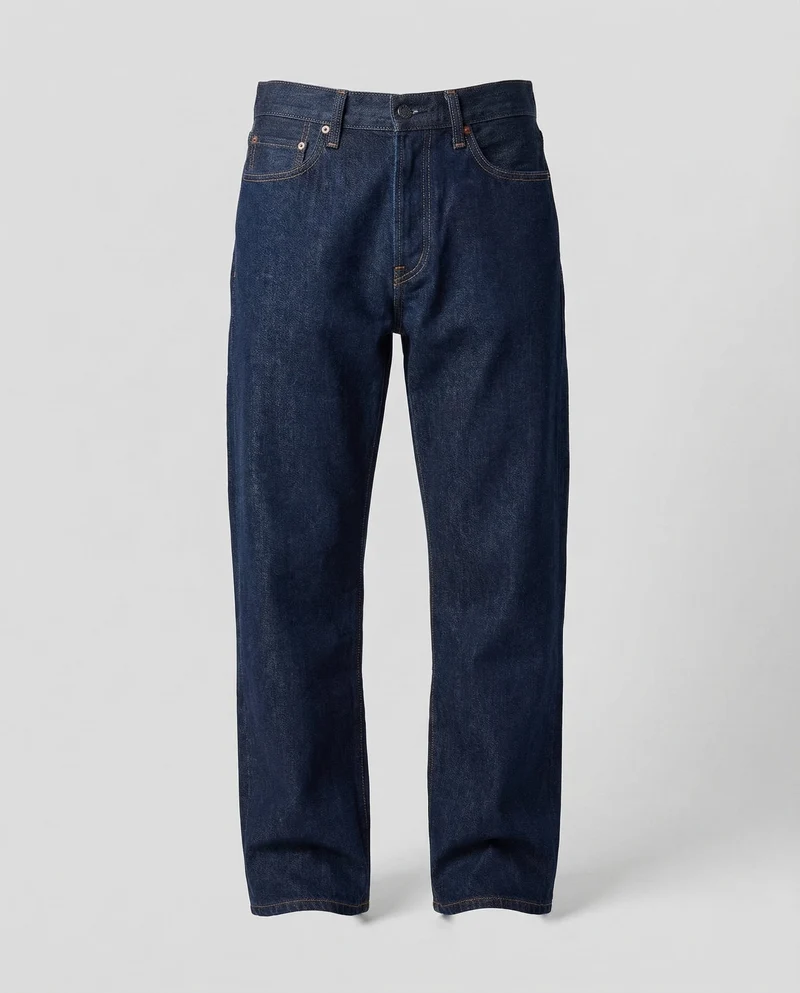 Herren Raw Denim Jeans High Waist