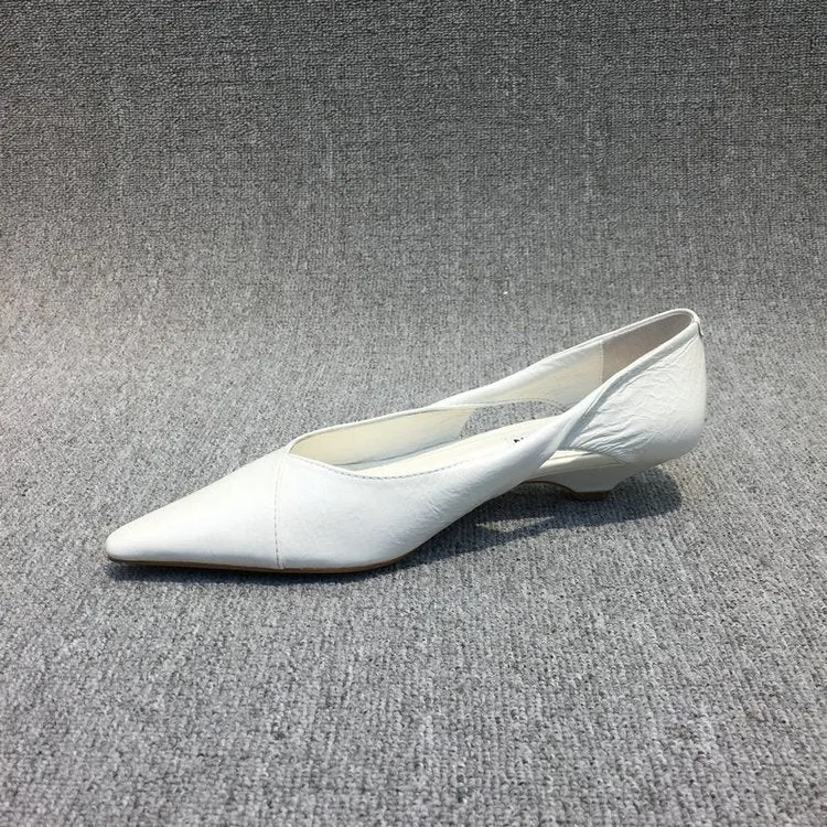 Damen Raffinierte Spitze Ballerinas mit Geschmeidiger Lederoberfläche Drune