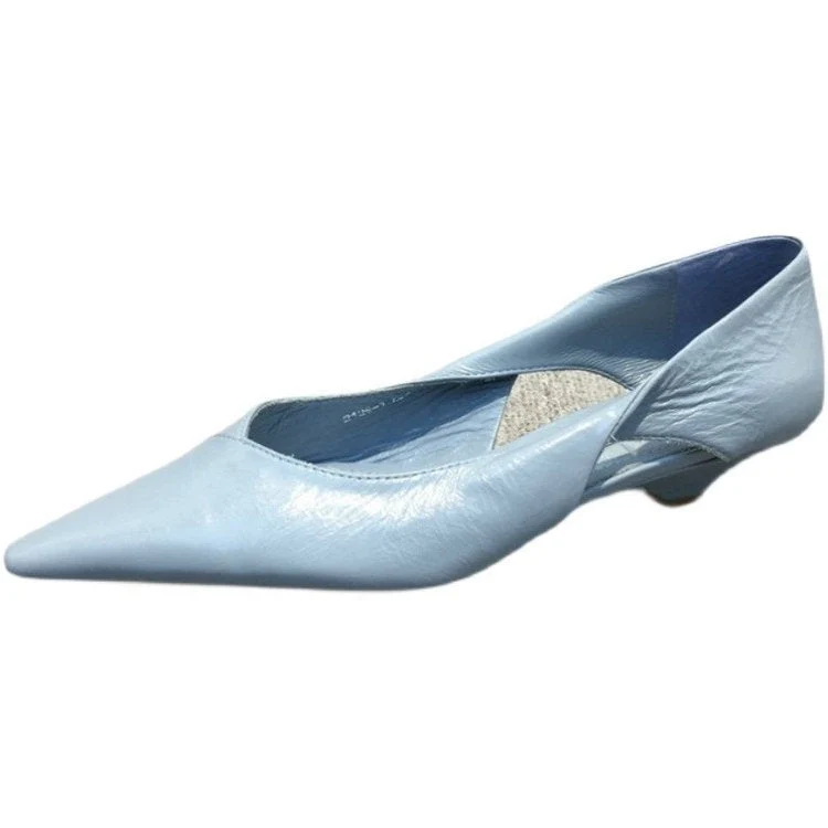 Damen Raffinierte Spitze Ballerinas mit Geschmeidiger Lederoberfläche Drune