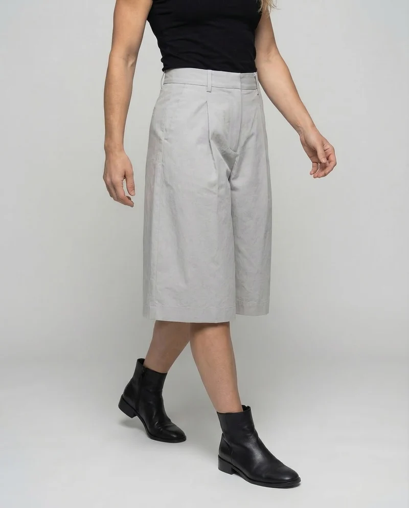 Damen Bermuda-Culotte Leichter Twill