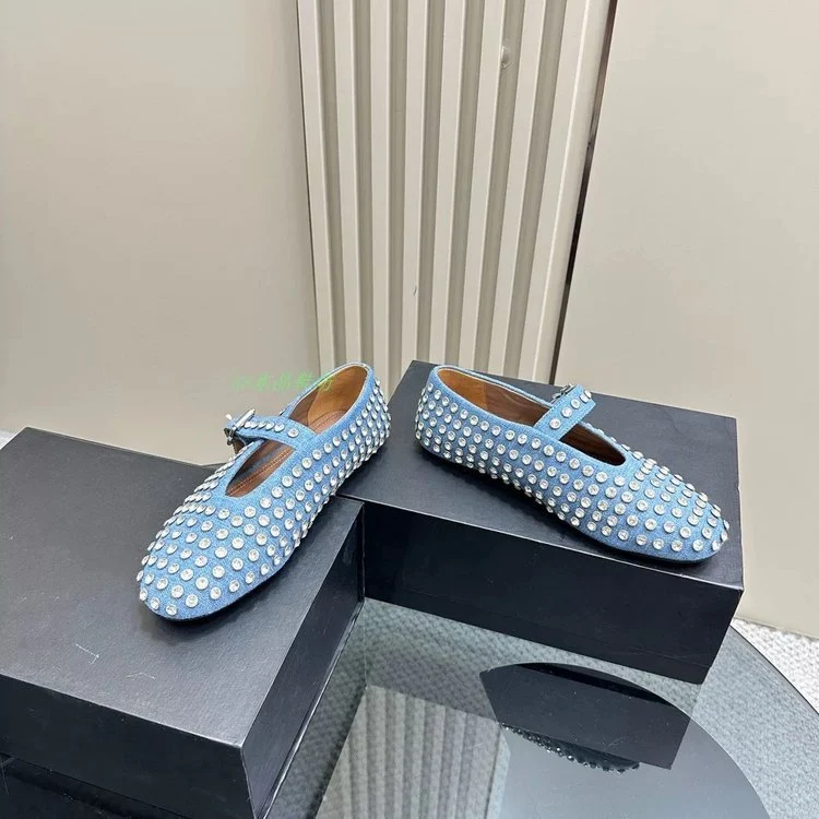 Damen Modische Ballerinas mit Strassverzierungen und komfortablem Fußbett Drune
