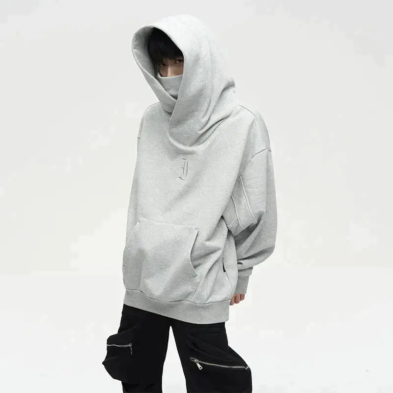 Drune | Ninja-Hoodie mit Doppeltem Ausschnitt