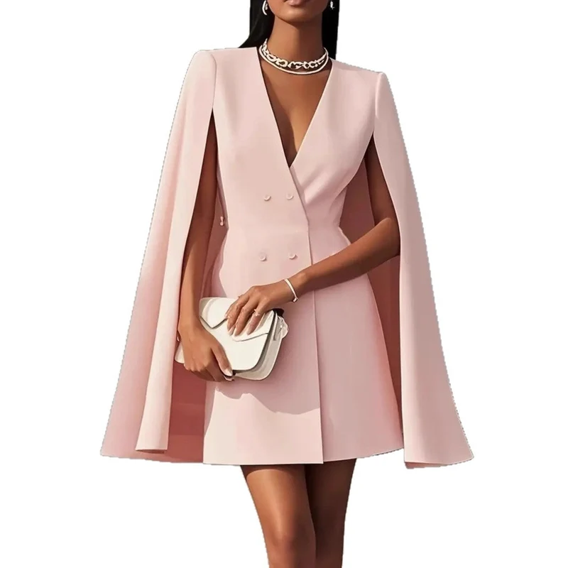 Damen Cape-Blazer Kleid Drune