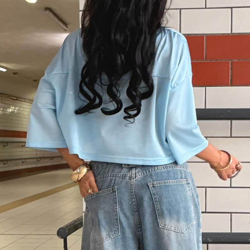 Damen cropped Sportoberteil im lässigen Mesh-Design Drune