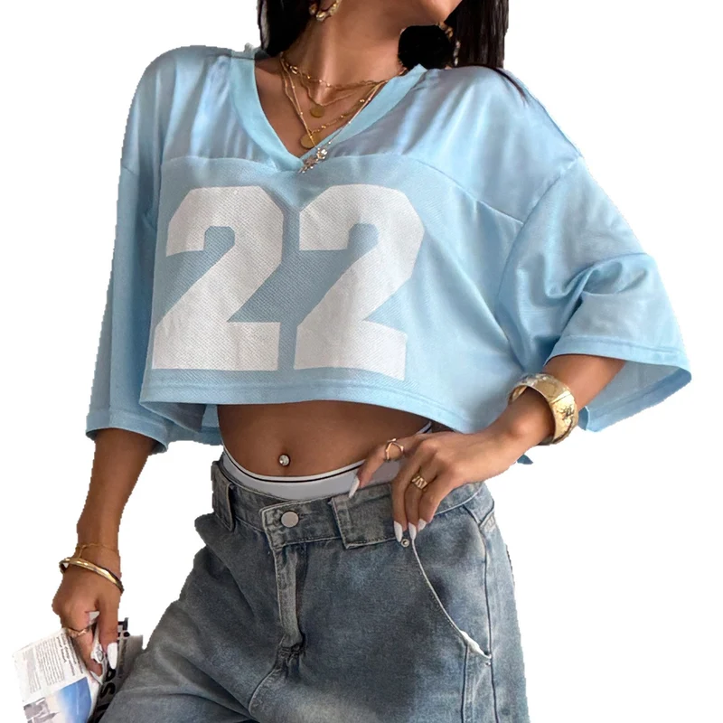 Damen cropped Sportoberteil im lässigen Mesh-Design Drune