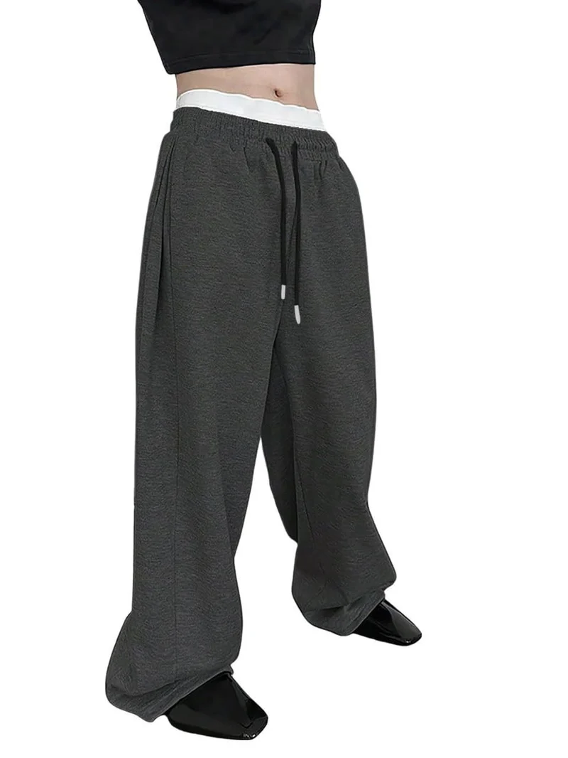 Unisex nan lässige Oversize Jogginghose mit elastischem Bund und Kordelzug Drune