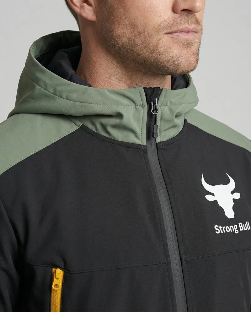Drune | Herrenjacke mit Reißverschluss, Kapuze und Farbblockdesign