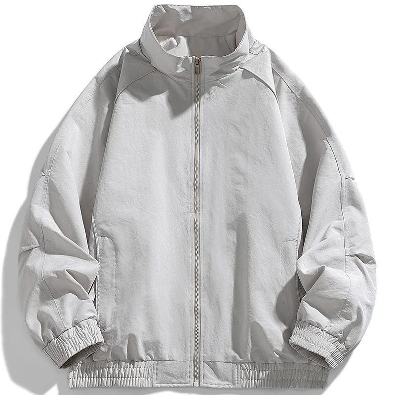 Herren urbaner Oversize-Blouson mit Stehkragen, Raglanärmeln und Utility-Ärmeltasche Drune