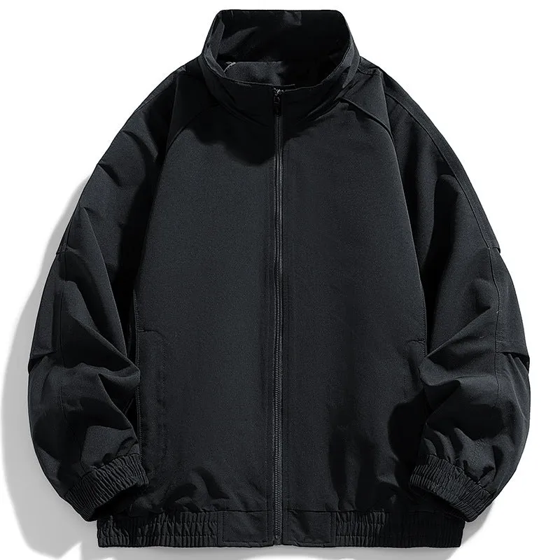 Herren urbaner Oversize-Blouson mit Stehkragen, Raglanärmeln und Utility-Ärmeltasche Drune