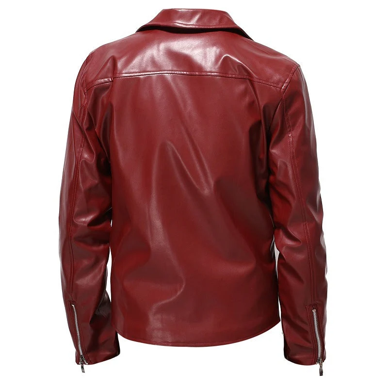Herren Bikerjacke aus hochwertigem Kunstleder Drune
