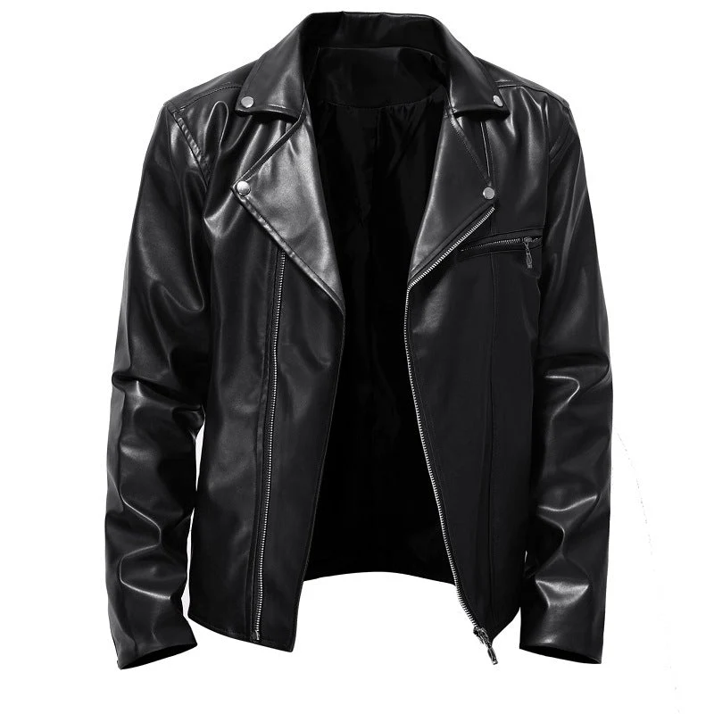 Herren Bikerjacke aus hochwertigem Kunstleder Drune