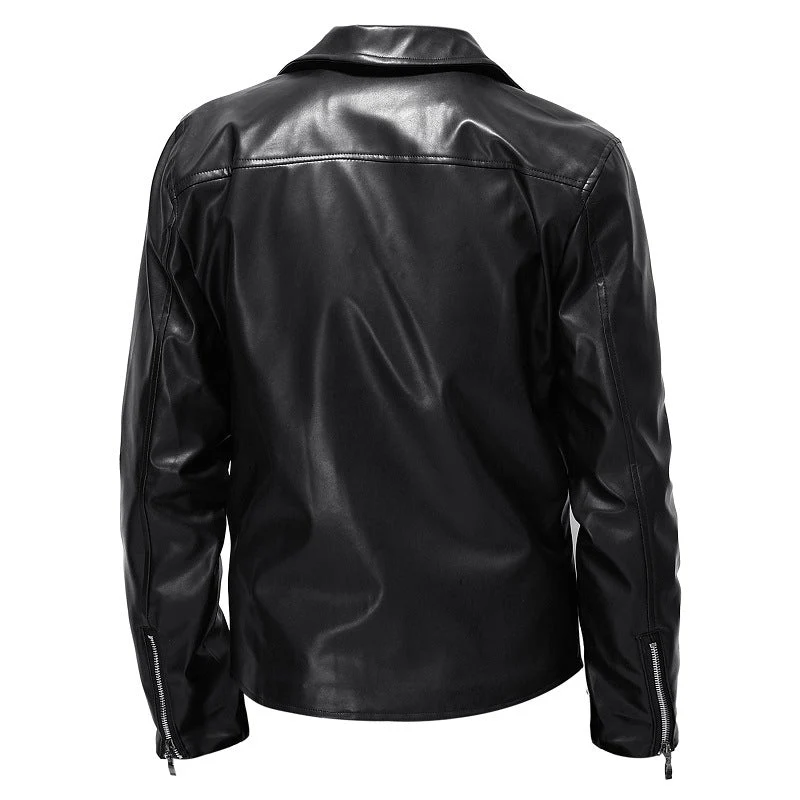 Herren Bikerjacke aus hochwertigem Kunstleder Drune