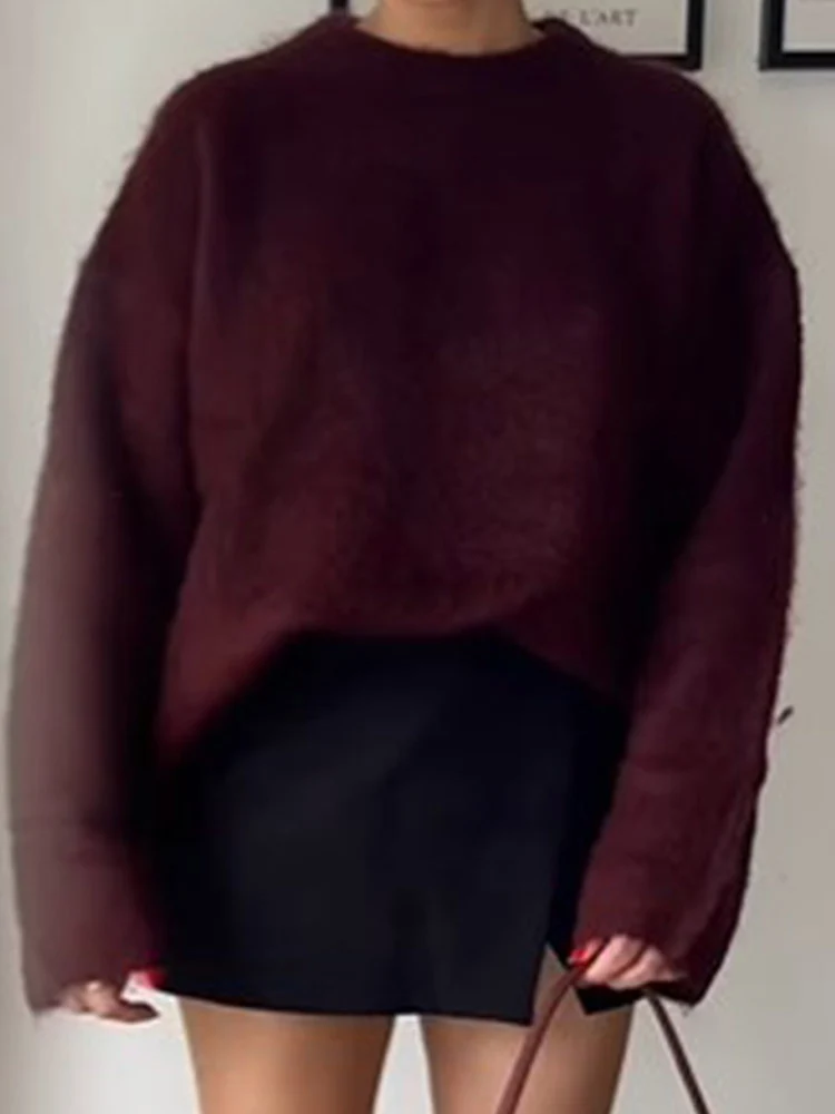 Damen Oversized Pullover mit weichem Mohair-Mix Drune