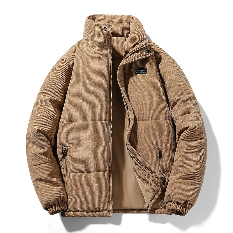 Herren Warme Steppjacke mit hohem Kragen Drune