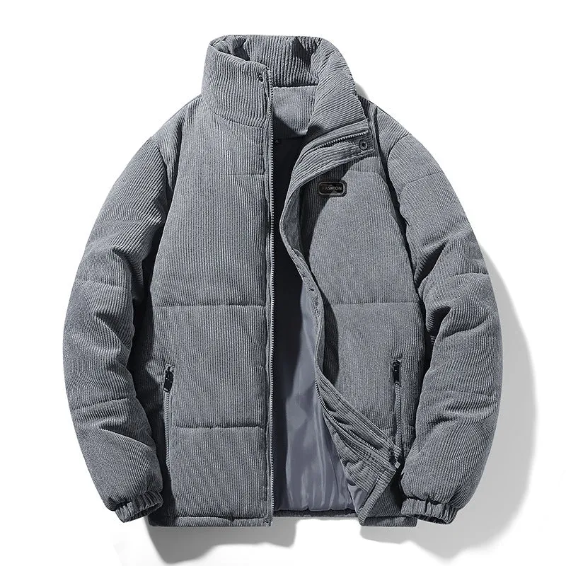 Herren Warme Steppjacke mit hohem Kragen Drune