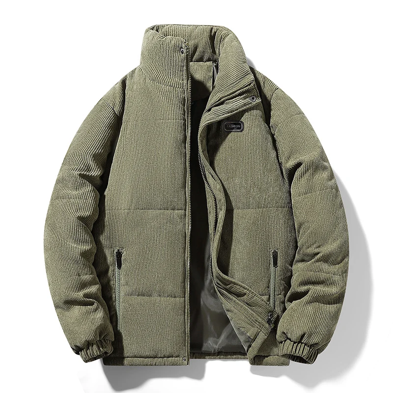 Herren Warme Steppjacke mit hohem Kragen Drune