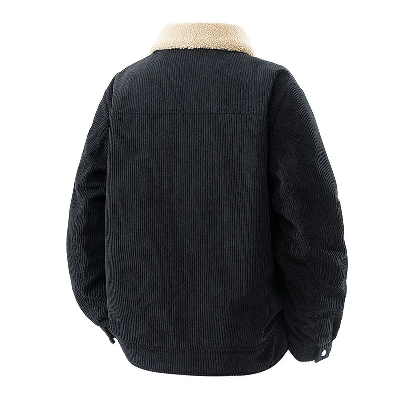 Herren Warme Cordjacke Drune