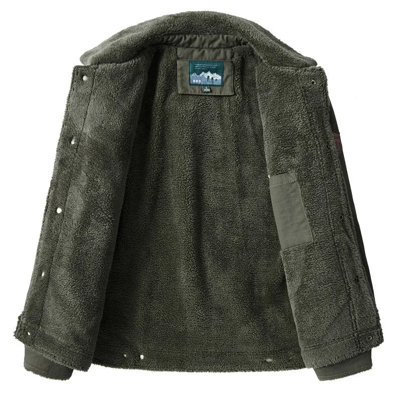 Herren Warm gefütterte Utility-Jacke Drune