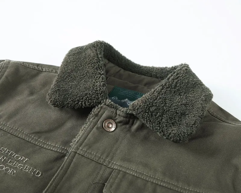 Herren Warm gefütterte Utility-Jacke Drune