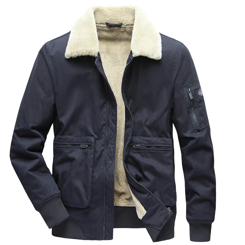 Herren Urbane Übergangsjacke mit Kunstfellkragen Drune