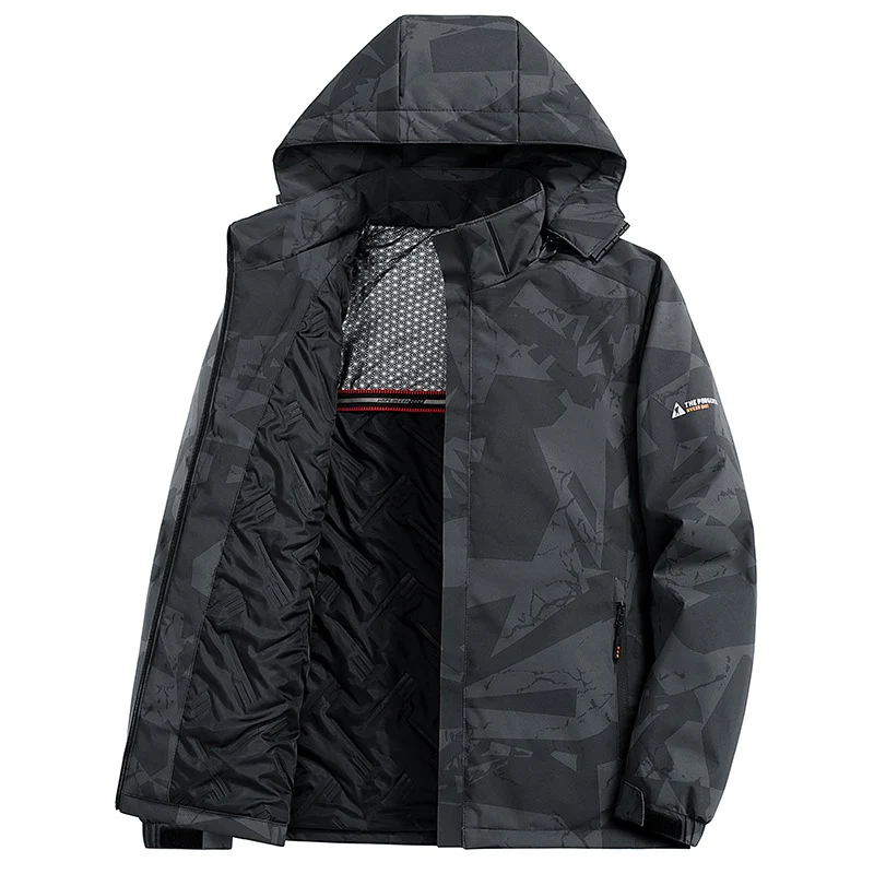 Herren urbane Funktionsjacke mit Kapuze Drune