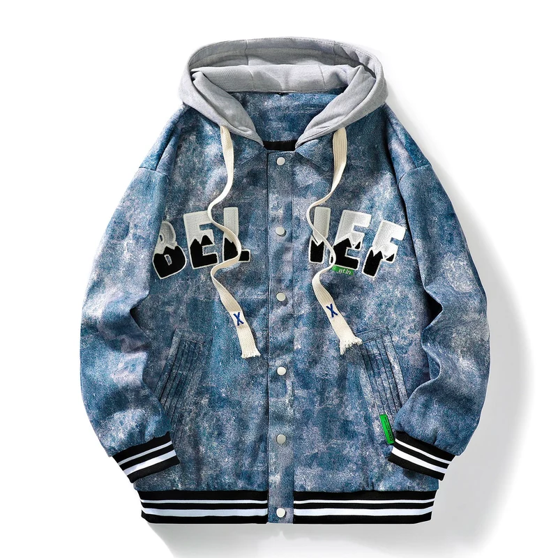 Herren Urbane Freizeitjacke mit Kapuze Drune