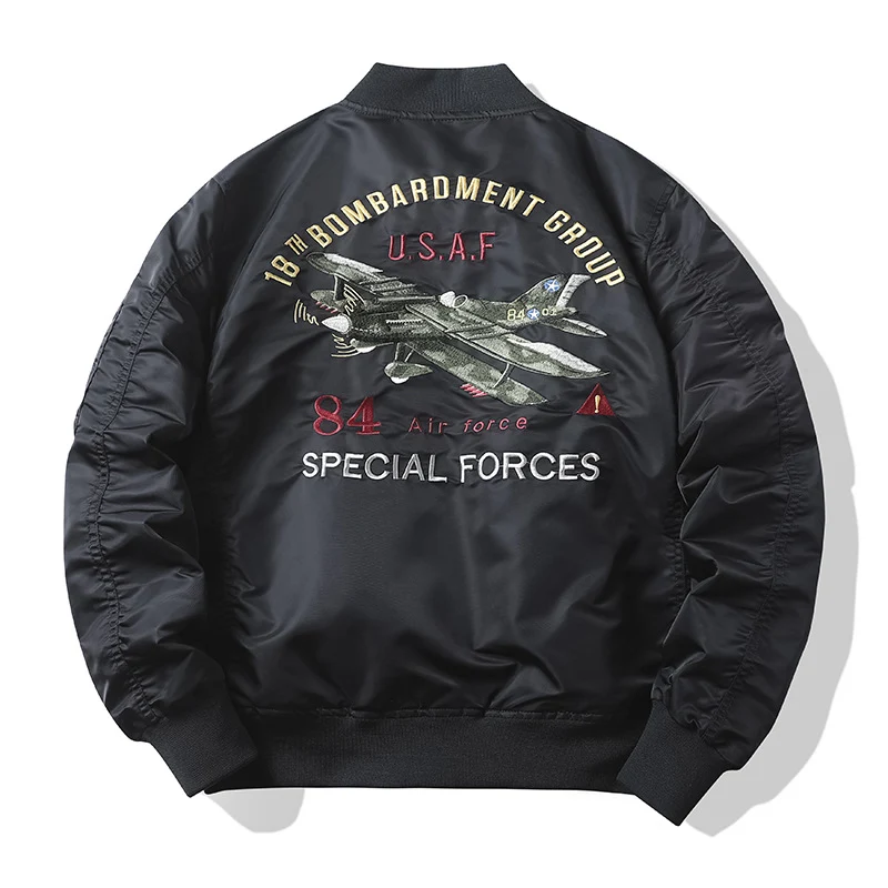 Herren Urbane Bomberjacke mit Stickereien Drune