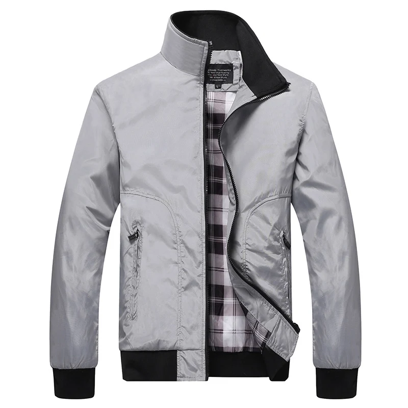 Herren Übergangsjacke mit hohem Kragen und bequemen Taschen Drune