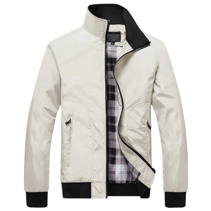 Herren Übergangsjacke mit hohem Kragen und bequemen Taschen Drune