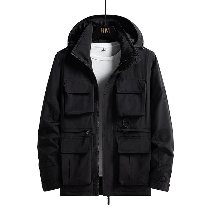 Herren Trendige Utility-Jacke Drune