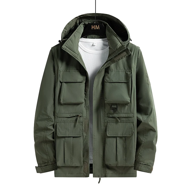 Herren Trendige Utility-Jacke Drune