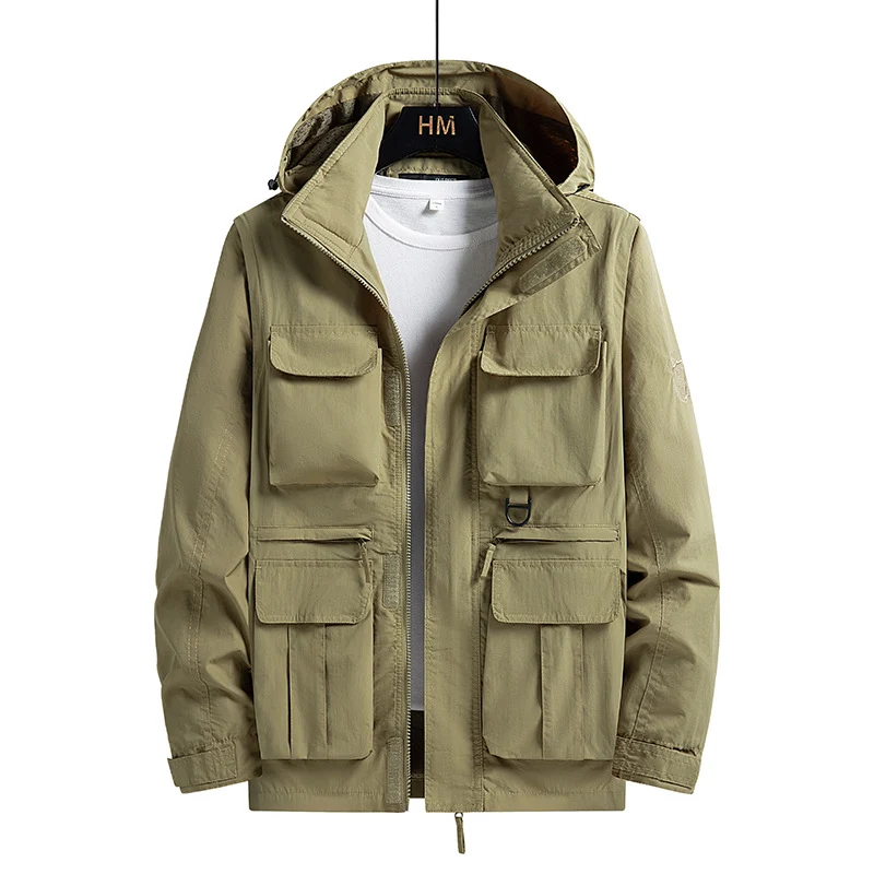 Herren Trendige Utility-Jacke Drune
