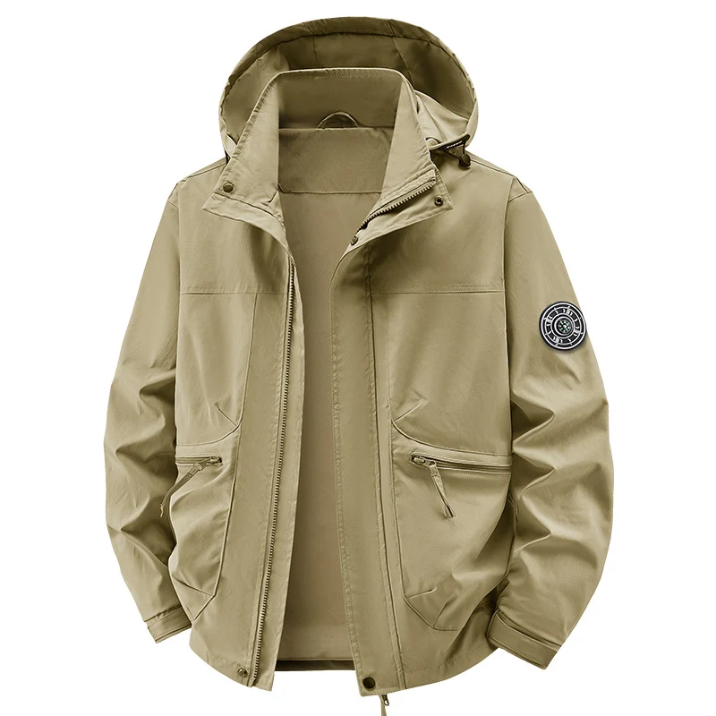 Herren Technische Wetterjacke mit abnehmbarer Kapuze Drune