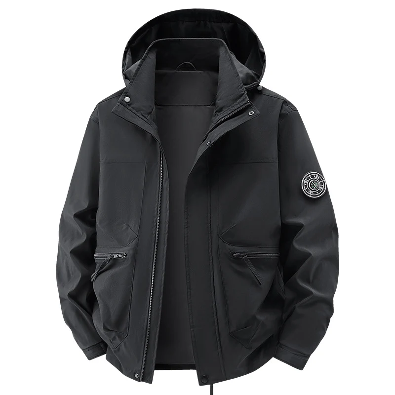 Herren Technische Wetterjacke mit abnehmbarer Kapuze Drune