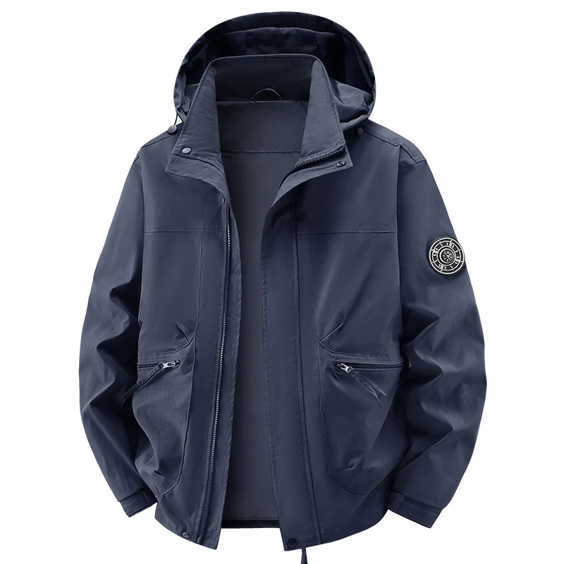 Herren Technische Wetterjacke mit abnehmbarer Kapuze Drune