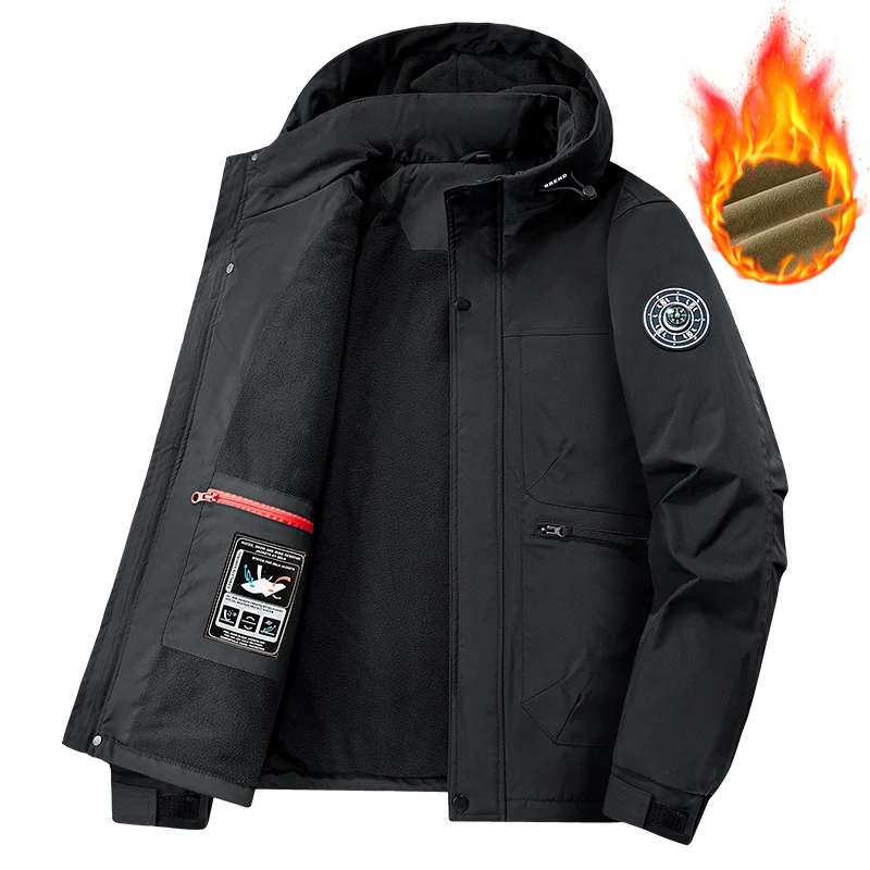 Herren Technische Wetterjacke mit abnehmbarer Kapuze Drune