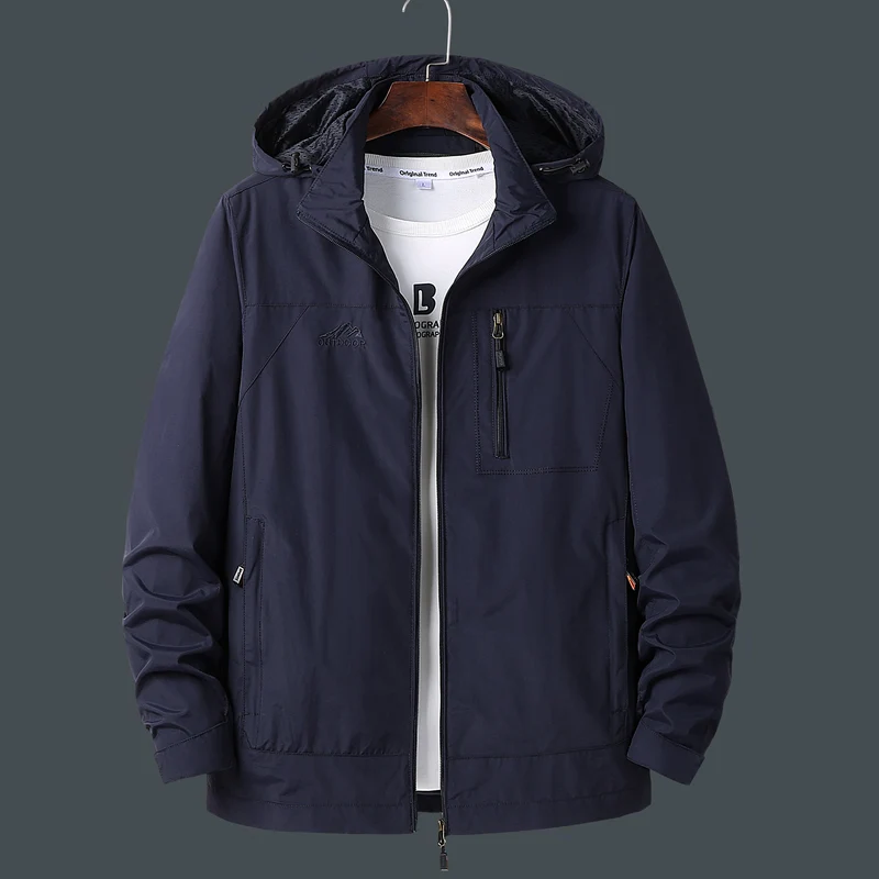 Herren Technische Outdoorjacke mit verstellbarer Kapuze Drune