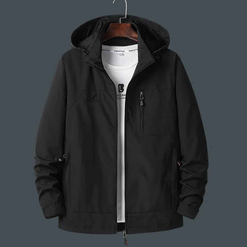 Herren Technische Outdoorjacke mit verstellbarer Kapuze Drune