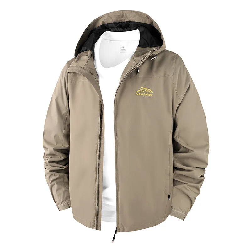 Herren Technische Outdoorjacke mit verstellbarem Kapuzendesign Drune