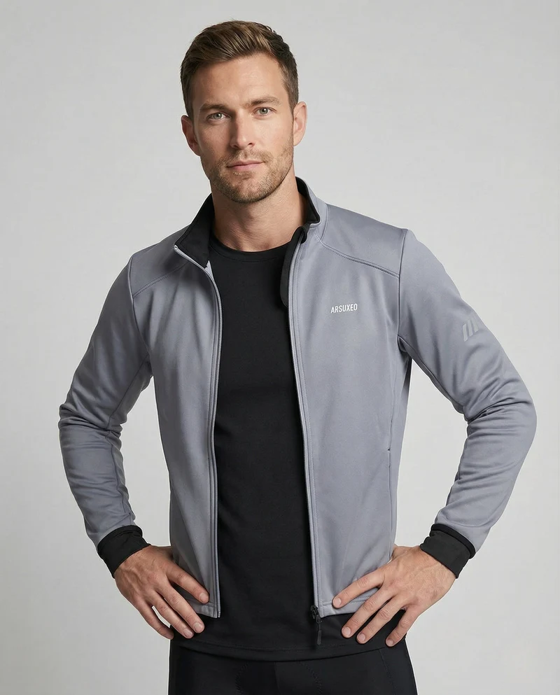 Thermo Softshell Radsportjacke Winddicht Herren