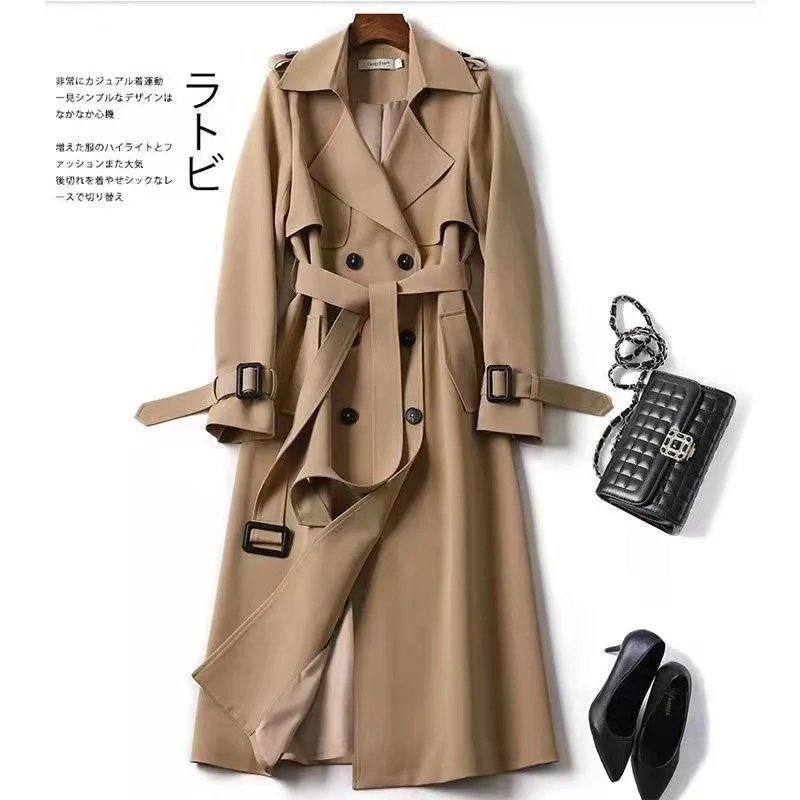 Warmer Damen Trenchcoat Elegant | Drune