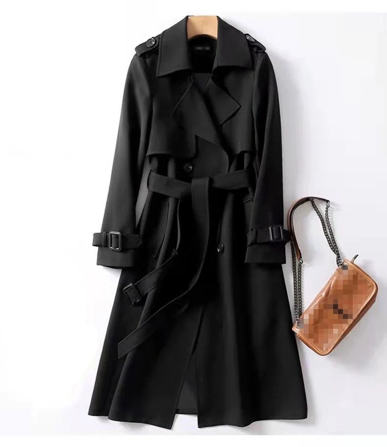 Warmer Damen Trenchcoat Elegant | Drune