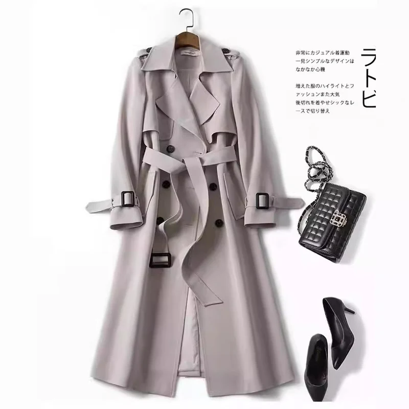 Warmer Damen Trenchcoat Elegant | Drune