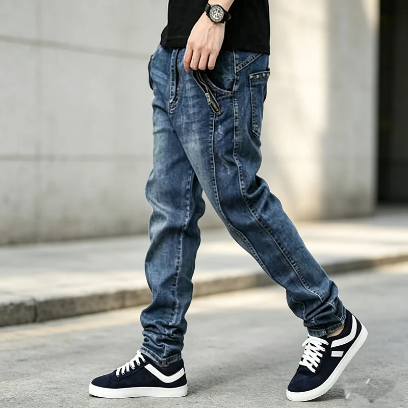 Herren Bequeme Cargo Jeans mit seitlichen Taschen Drune