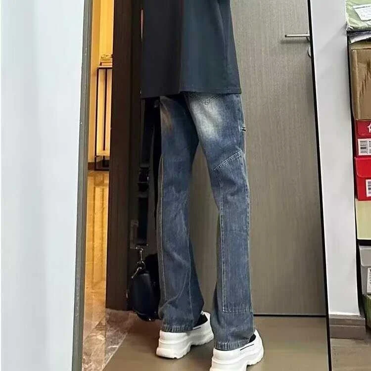 Herren Modische Weitgeschnittene Jeans mit praktischen Taschen Drune