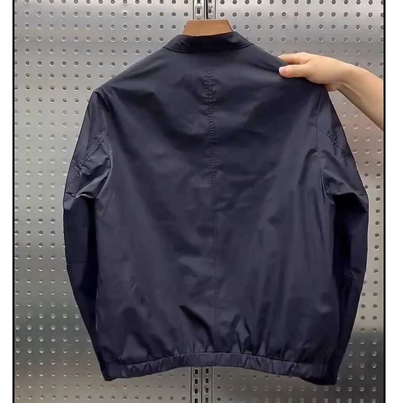 Herren Modische Utility-Jacke mit hochschließendem Kragen Drune